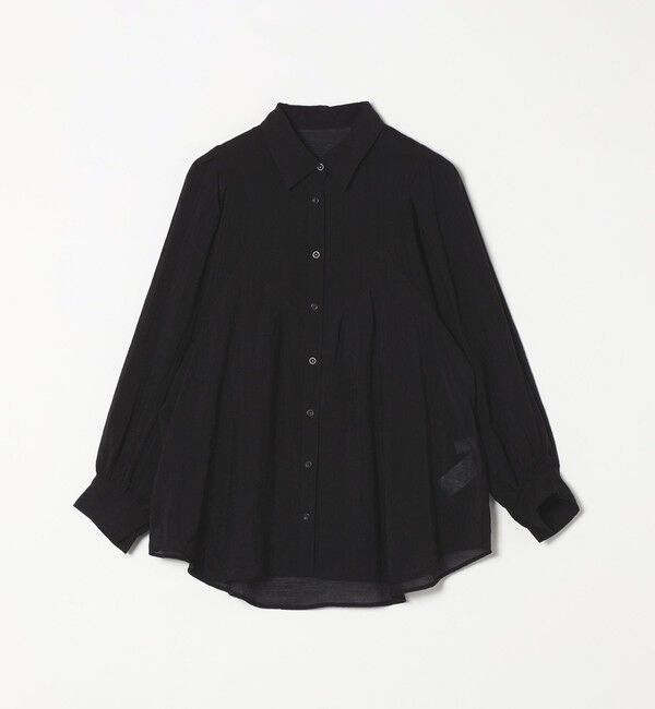 quaranciel「quaranciel:〈洗濯機可能〉シアー ボリュームスリーブ ヨーク ギャザー シャツ ブラウス」|シャツ・ブラウス|