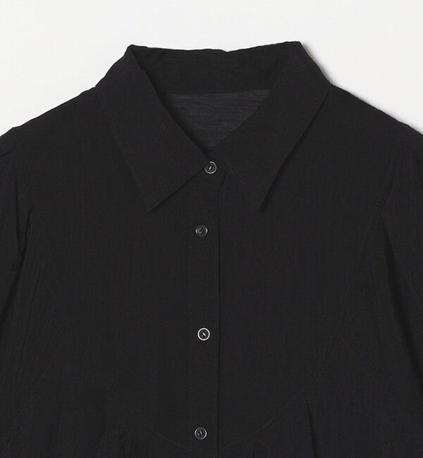 quaranciel「quaranciel:〈洗濯機可能〉シアー ボリュームスリーブ ヨーク ギャザー シャツ ブラウス」|シャツ・ブラウス|