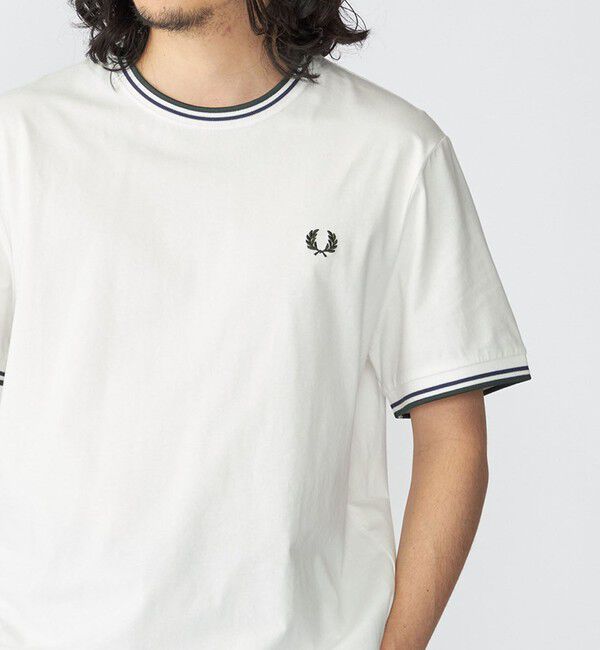 SHIPS「【SHIPS別注】FRED PERRY: M1588 TWIN TIPPED Tシャツ」|Tシャツ・カットソー|ホワイト系