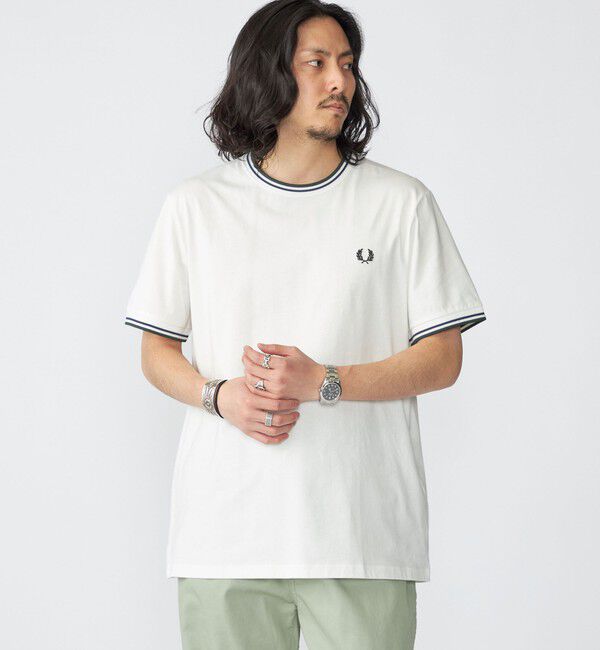 SHIPS「【SHIPS別注】FRED PERRY: M1588 TWIN TIPPED Tシャツ」|Tシャツ・カットソー|