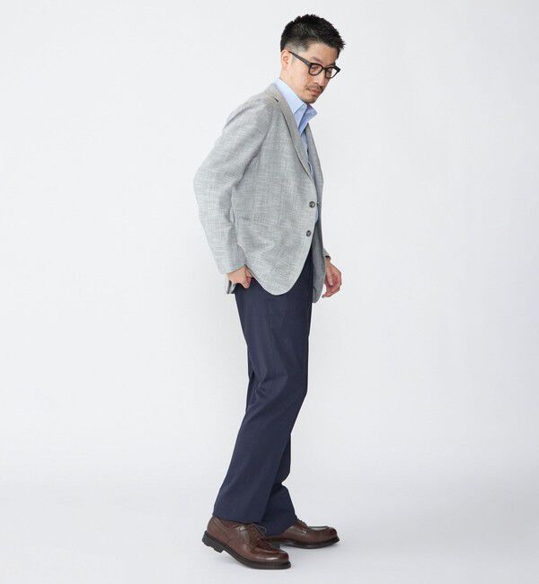 SHIPS「TAGLIATORE: メランジ グレー ホップサック ジャケット」|テーラードジャケット|