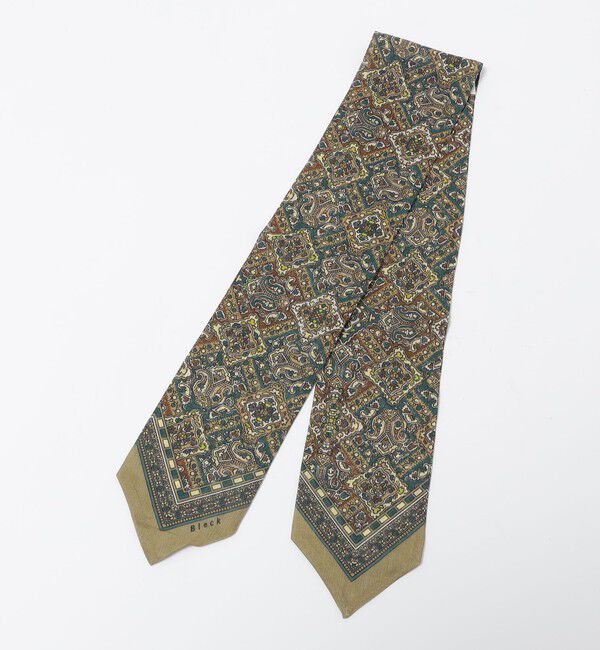 SHIPS「BLECK: コットン/リネン/シルク バンダナ スカーフ」|バンダナ・スカーフ|オリーブ