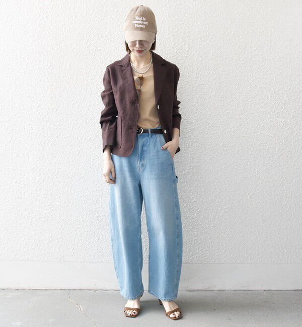 SHIPS any「SHIPS any:〈洗濯機可能〉ヨーロピアンフラックス リネン コンパクト テーラード ジャケット」|テーラードジャケット|