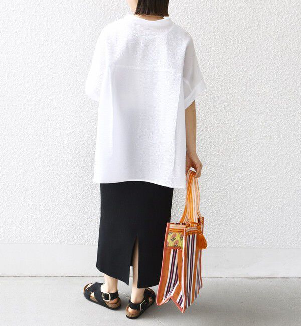 SHIPS for women「〈手洗い可能〉サッカー 裾 ドロスト ドルマン ブラウス」|シャツ・ブラウス|