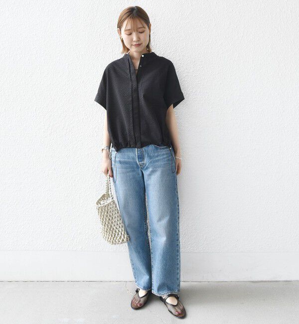 SHIPS for women「〈手洗い可能〉サッカー 裾 ドロスト ドルマン ブラウス」|シャツ・ブラウス|