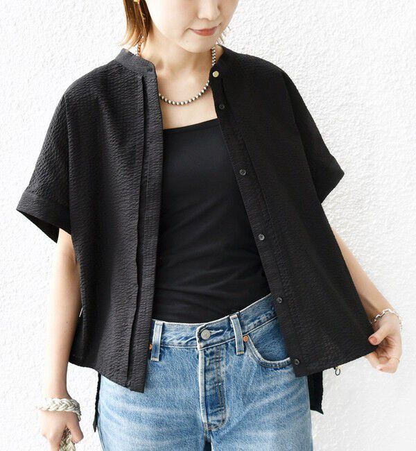 SHIPS for women「〈手洗い可能〉サッカー 裾 ドロスト ドルマン ブラウス」|シャツ・ブラウス|