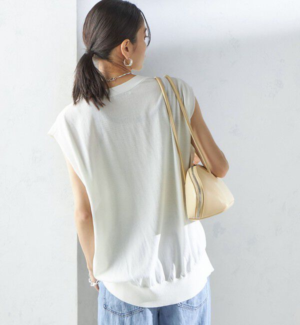 SHIPS for women「〈接触冷感 / 手洗い可能〉アイスコットン フレンチ スリーブ ジレ カーディガン」|ベスト・ジレ|