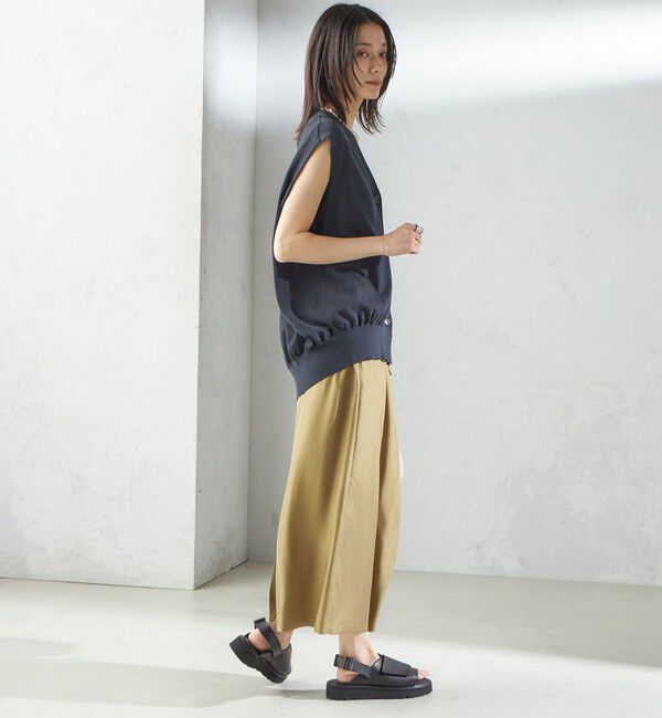 SHIPS for women「〈接触冷感 / 手洗い可能〉アイスコットン フレンチ スリーブ ジレ カーディガン」|ベスト・ジレ|