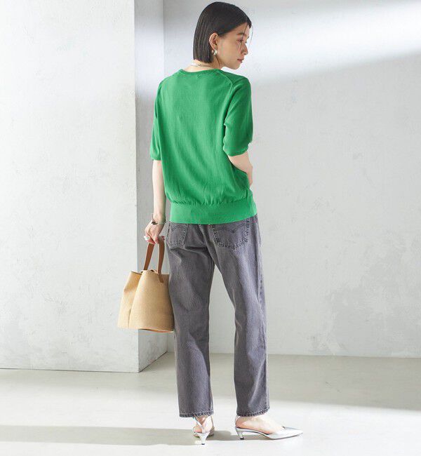 SHIPS for women「〈接触冷感 / 手洗い可能〉アイスコットン ショート スリーブ プルオーバー」|ニット・セーター|