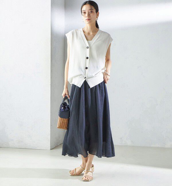 SHIPS for women「〈手洗い可能〉ラミー 4 ウエスト シャーリング スカート」|スカート|