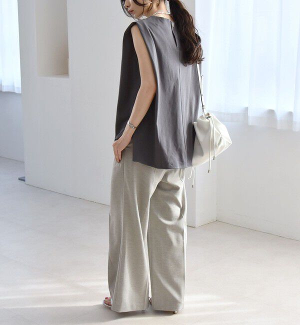 quaranciel「quaranciel:〈洗濯機可能〉ウーステッド ハイウエスト グルカ ワイド パンツ」|その他|