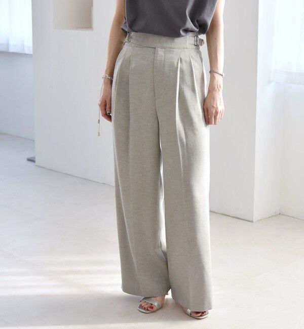 quaranciel「quaranciel:〈洗濯機可能〉ウーステッド ハイウエスト グルカ ワイド パンツ」|その他|
