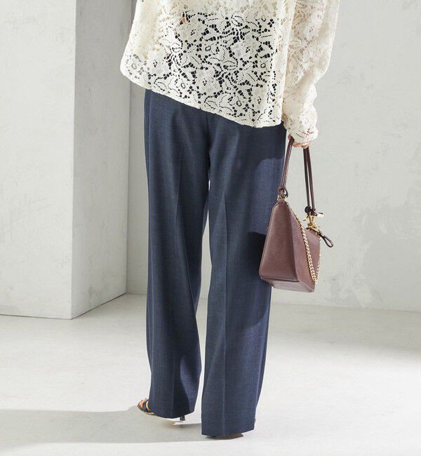 SHIPS for women「〈手洗い可能〉デニムライク 2タック ワイド パンツ」|その他|