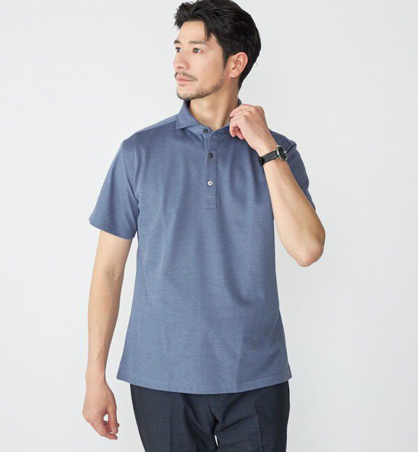 SHIPS「SHIPS: ALBINI ショートスリーブ ポロシャツ」|ポロシャツ|スカイブルー