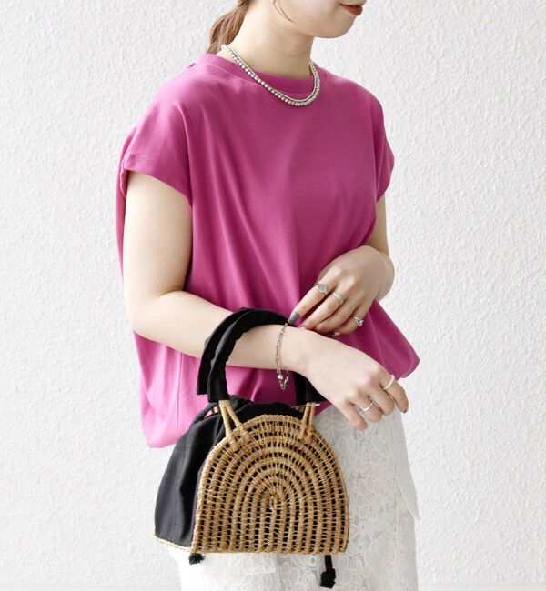 SHIPS any「SHIPS any:〈接触冷感/汗染み防止加工/洗濯機可能〉ドロスト フレンチスリーブ TEE」|Tシャツ・カットソー|