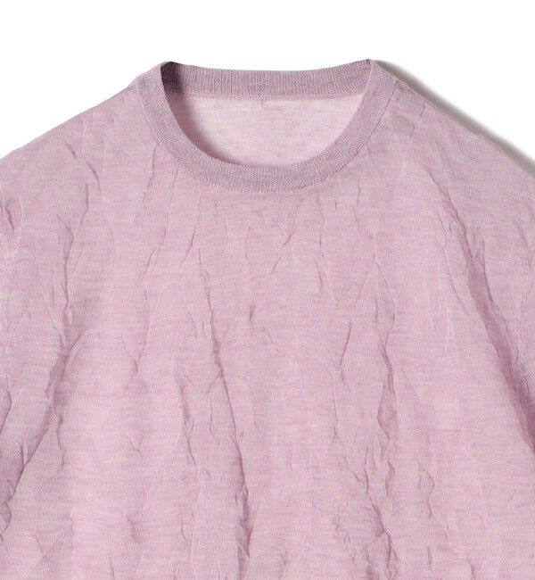 SHIPS for women「《予約》Wai＋:〈手洗い可能〉クリンクル シアー ショート スリーブ プルオーバー」|ニット・セーター|