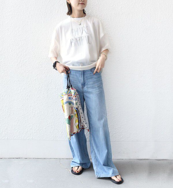 SHIPS for women「〈手洗い可能〉シアー トリコット ショート スリーブ プルオーバー」|Tシャツ・カットソー|