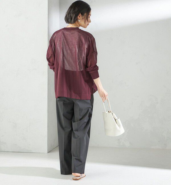 SHIPS for women「〈手洗い可能〉18G コットン ナイロン Vネック 1 ボタン カーディガン」|カーディガン|