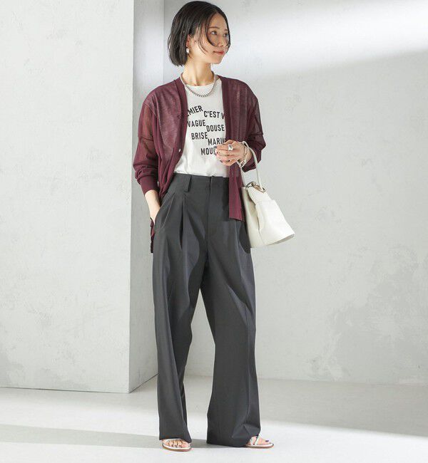 SHIPS for women「〈手洗い可能〉18G コットン ナイロン Vネック 1 ボタン カーディガン」|カーディガン|