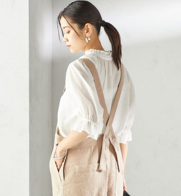 SHIPS for women「《予約》〈手洗い可能〉麻 コットン オールインワン」|オールインワン|