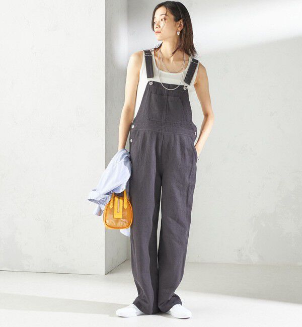 SHIPS for women「《予約》〈手洗い可能〉麻 コットン オールインワン」|オールインワン|