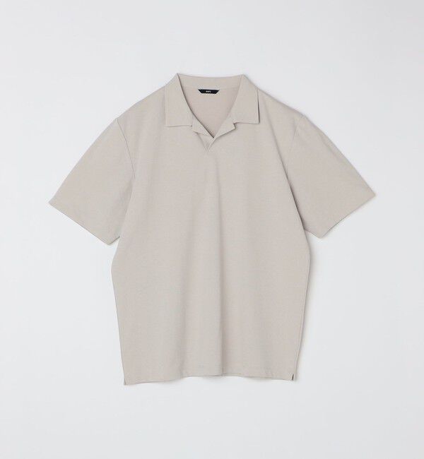 SHIPS「SHIPS:〈遮熱/接触冷感/吸水速乾/紫外線カット〉カノコ スキッパー ポロシャツ」|ポロシャツ|ライトグレー