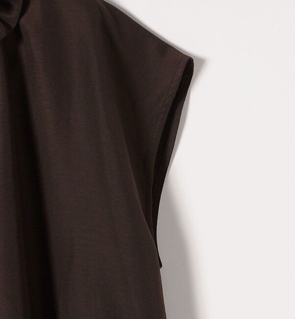 quaranciel「《追加予約》quaranciel:〈洗濯機可能〉フリルカラー リボン フレンチスリーブ ブラウス」|シャツ・ブラウス|