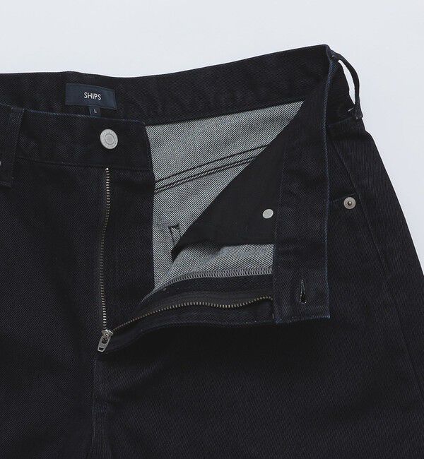 SHIPS「SHIPS: フロッキー ワイド デニム パンツ」|デニム|
