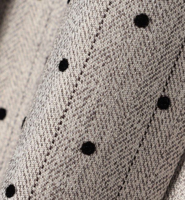 quaranciel「quaranciel:〈洗濯機可能〉フロッキー ドット ストライプ フレア スカート」|フレア|