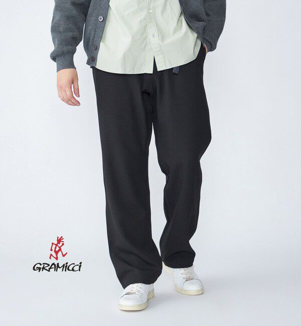 SHIPS「【SHIPS別注】Gramicci: ウール ライク サージ パンツ」|その他|ブラック