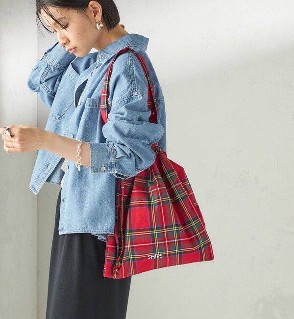 SHIPS for women「2WAY ドローストリング トート バッグ」|トートバッグ|レッド