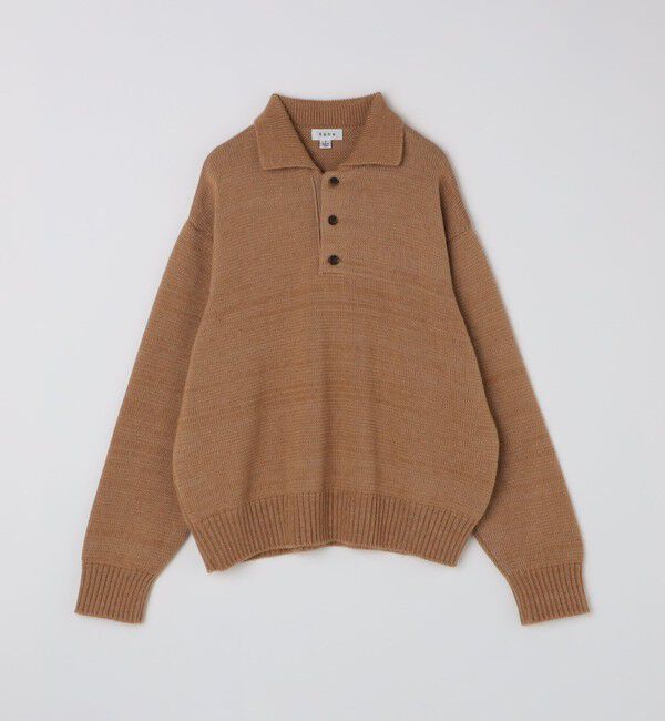 SHIPS「【City Ambient Products別注】tone: POLO SWEATER」|ニット・セーター|キャメル