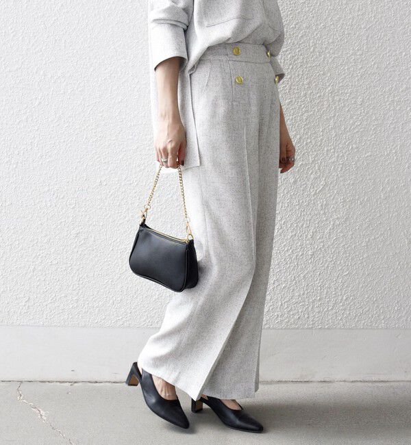 SHIPS any「SHIPS any:〈洗濯機可能〉ツイード ライク マリン パンツ［NAVY BLUE］」|スラックス|