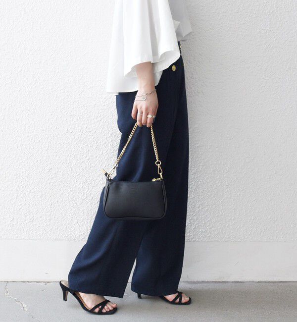 SHIPS any「SHIPS any:〈洗濯機可能〉ツイード ライク マリン パンツ［NAVY BLUE］」|スラックス|