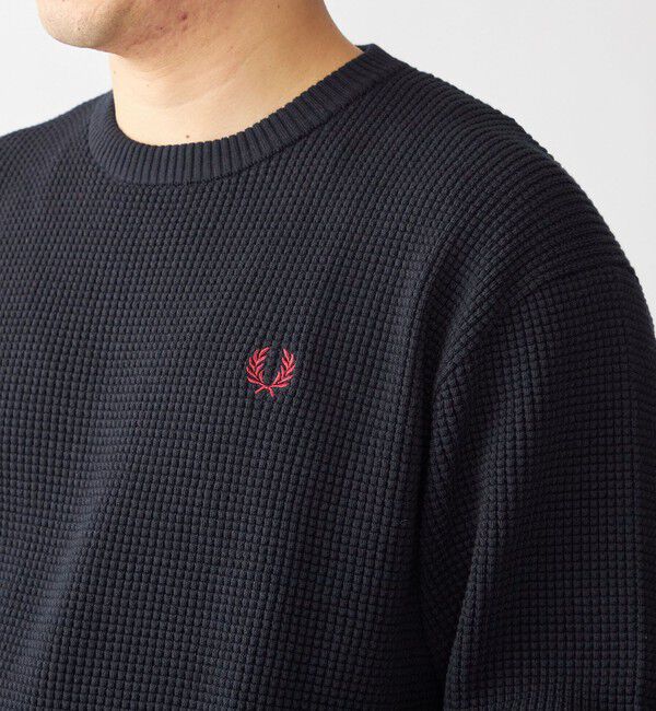 SHIPS「【SHIPS別注】FRED PERRY: シングル ティップ ワッフル ニット」|ニット・セーター|