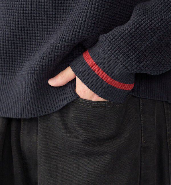 SHIPS「【SHIPS別注】FRED PERRY: シングル ティップ ワッフル ニット」|ニット・セーター|