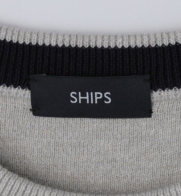 SHIPS「SHIPS:〈洗濯機可能〉 コットン カシミヤ ソリッド クルーネック ニット」|ニット・セーター|