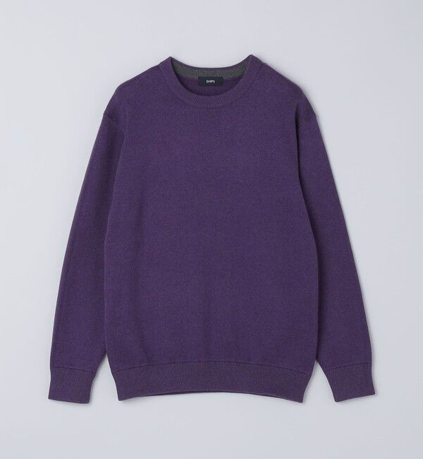SHIPS「SHIPS:〈洗濯機可能〉 コットン カシミヤ ソリッド クルーネック ニット」|ニット・セーター|