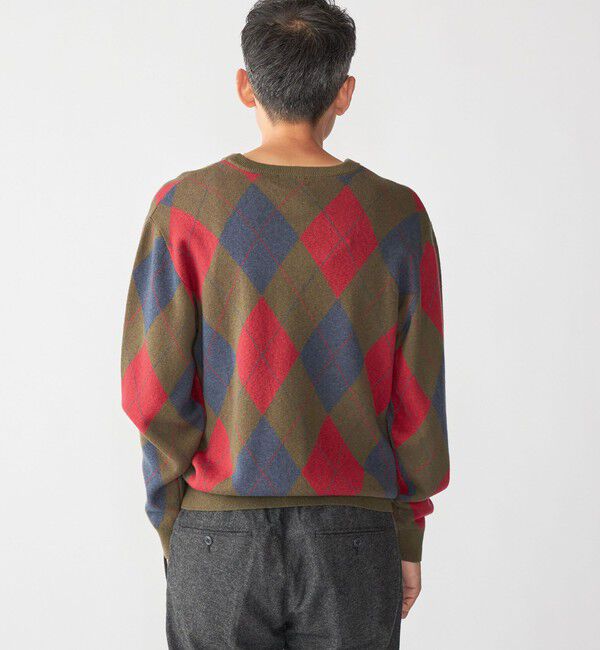 SHIPS「SHIPS: 12ゲージ アーガイル クルーネック ニット」|ニット・セーター|