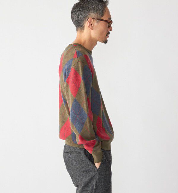 SHIPS「SHIPS: 12ゲージ アーガイル クルーネック ニット」|ニット・セーター|