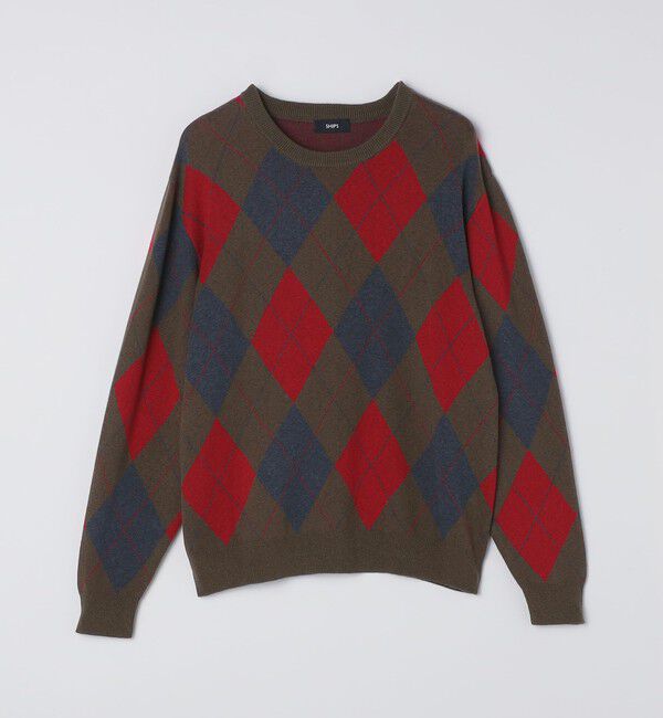 SHIPS「SHIPS: 12ゲージ アーガイル クルーネック ニット」|ニット・セーター|