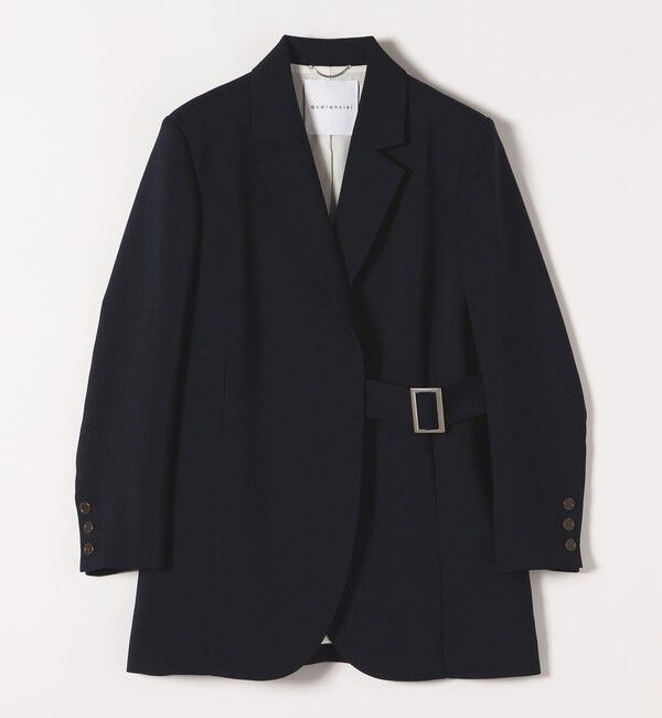 quaranciel「quaranciel:〈洗濯機可能〉ダブルクロス ベルト デザイン 3way テーラード ジャケット」|テーラードジャケット|