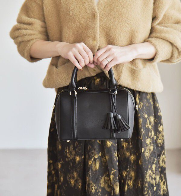 quaranciel「quaranciel: 2way タッセル チャーム ミニ ボストン バッグ」|ショルダー・メッセンジャー|