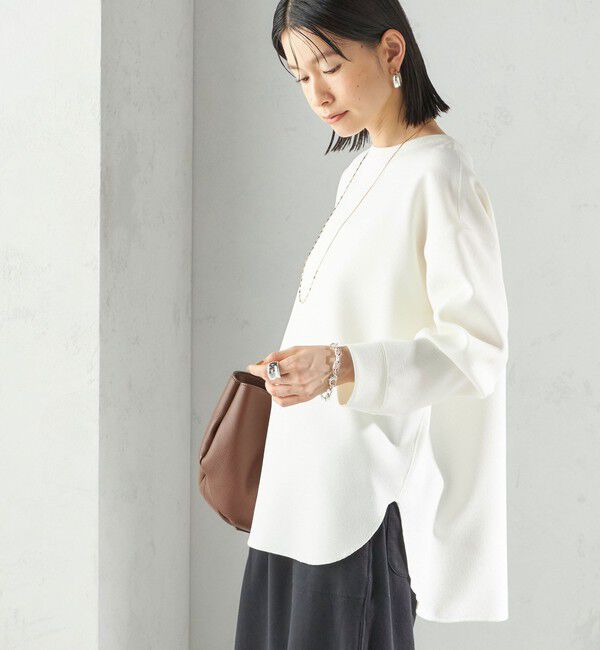 SHIPS for women「〈手洗い可能〉ガゼット デザイン ジョーゼット カットソー」|Tシャツ・カットソー|オフホワイト