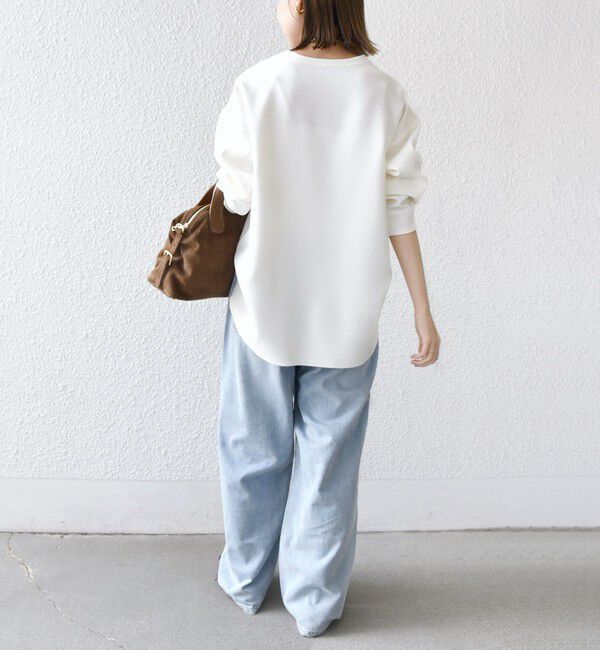 SHIPS for women「〈手洗い可能〉ガゼット デザイン ジョーゼット カットソー」|Tシャツ・カットソー|