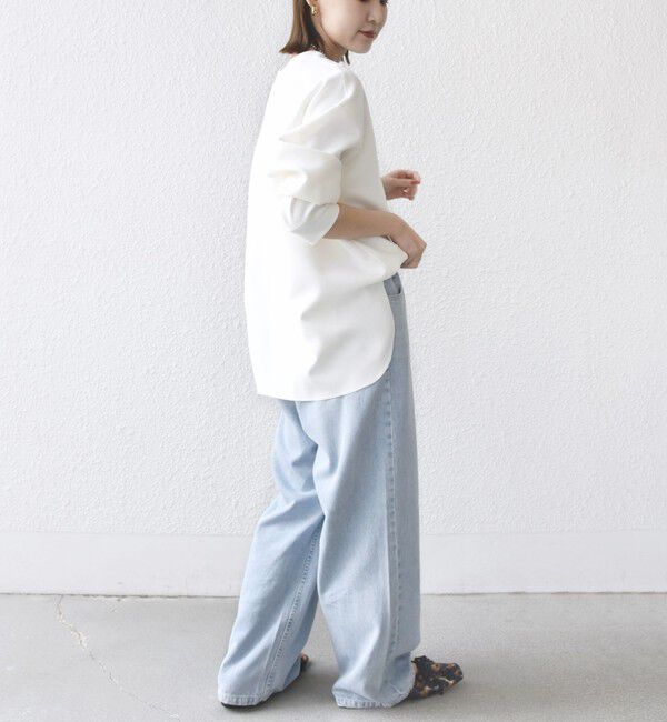 SHIPS for women「〈手洗い可能〉ガゼット デザイン ジョーゼット カットソー」|Tシャツ・カットソー|