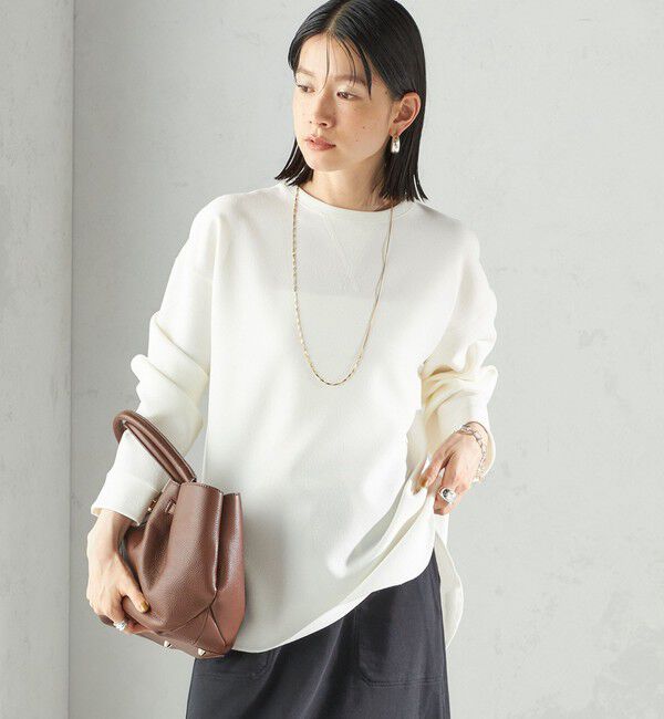 SHIPS for women「〈手洗い可能〉ガゼット デザイン ジョーゼット カットソー」|Tシャツ・カットソー|