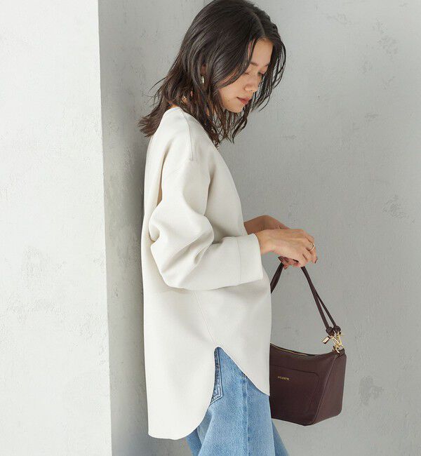 SHIPS for women「〈手洗い可能〉ガゼット デザイン ジョーゼット カットソー」|Tシャツ・カットソー|