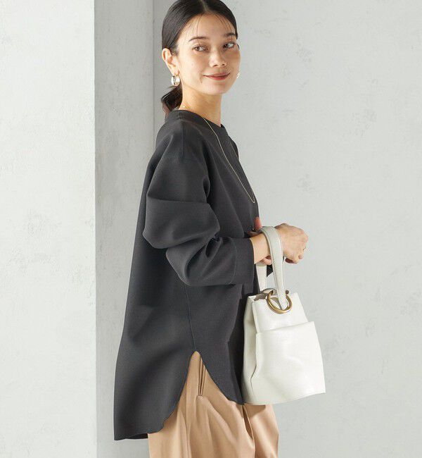 SHIPS for women「〈手洗い可能〉ガゼット デザイン ジョーゼット カットソー」|Tシャツ・カットソー|