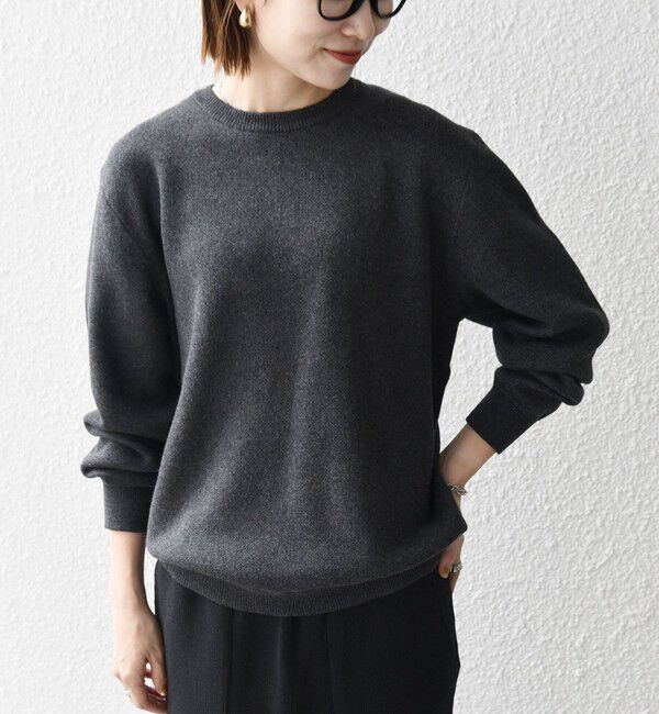 SHIPS any「SHIPS any:〈手洗い可能〉コットン カシミヤ スウェットライク ニット 25AW◇」|ニット・セーター|